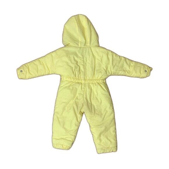 Vintage 80s Arctic Expedition yellow pastel duck applique 12 months Snow suit - Picture 2 of 11